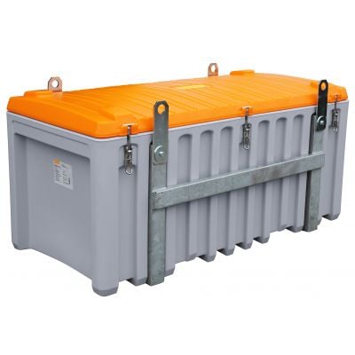 CEMbox 750 l, kranbar, mit Seitentür, grau/orange