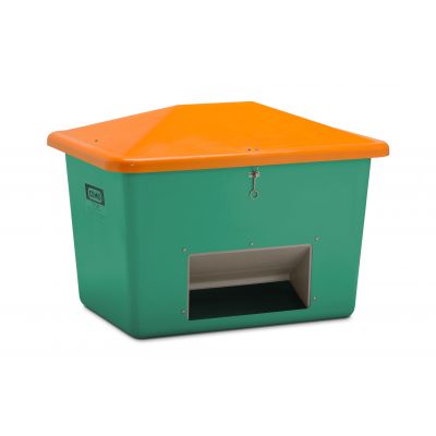 GFK Streugutbehälter 700 l, grün/orange