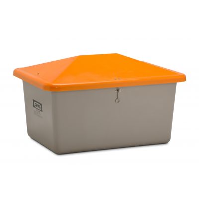 grün/orange CEMO Streugutbehälter 210l 1000x700x500mm o.Entnahmerutsche Ku 